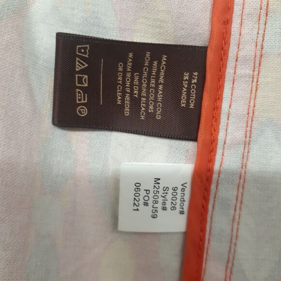 Multiples 60s/70s Printed Snap Button Grommett Women Corduroy Blazer Orange Sz L - Picture 5 of 10